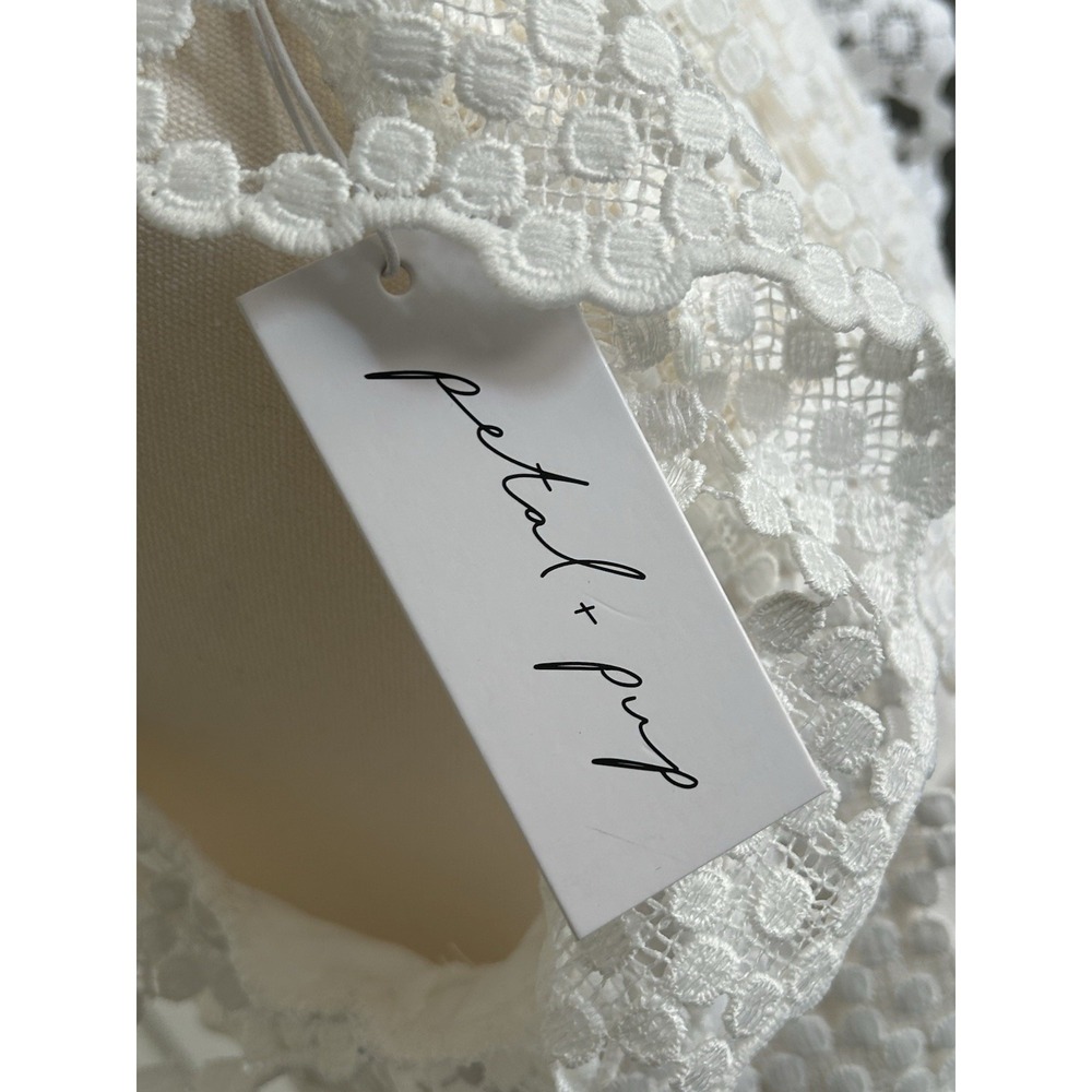 NWT Petal & Pup Lauren White Lace Midi Dress Women's 8- Bridal Shower Graduation - Picture 6 of 15